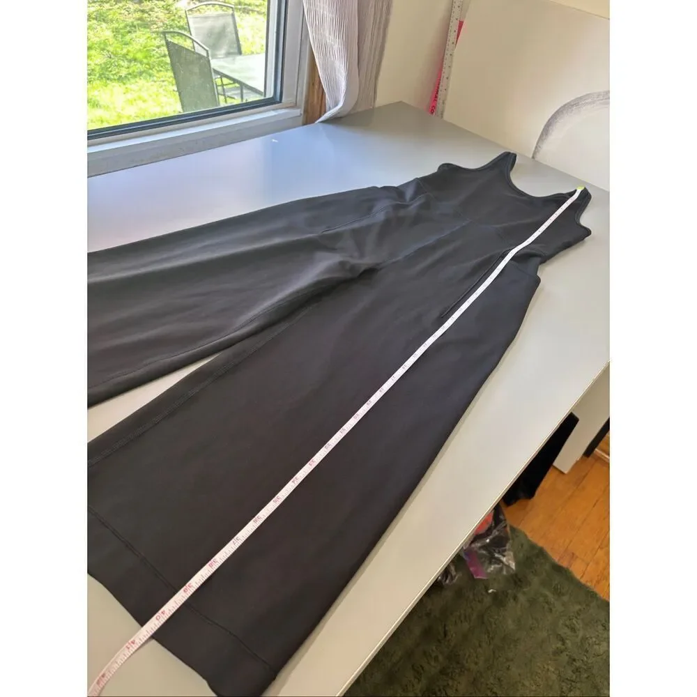 Athleta stash your treasures black wide leg jumpsuit girls 8/10